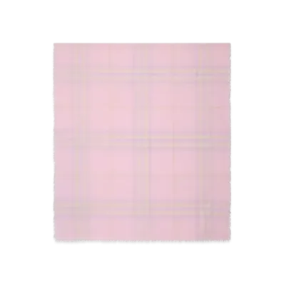 Burberry Wide Check Wool Scarf "Fondant"