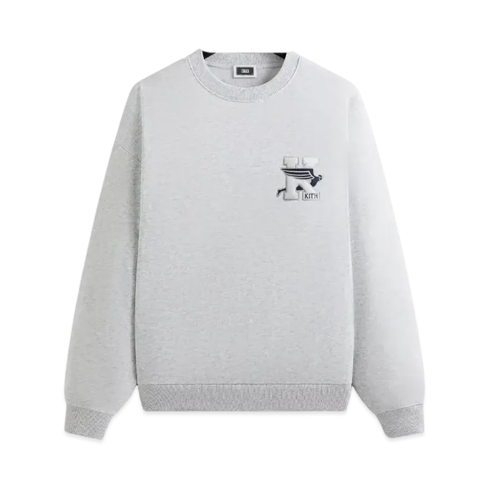 Kith Flight Logo Nelson Crewneck "Light Heather Grey"