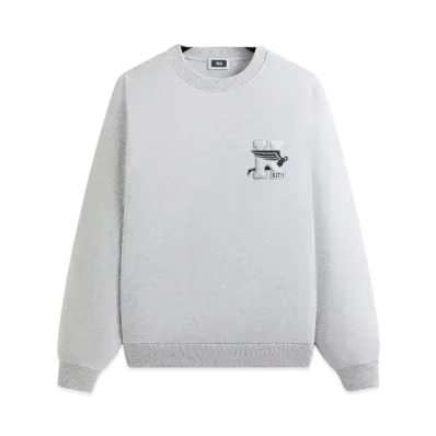 Kith Flight Logo Nelson Crewneck "Light Heather Grey"