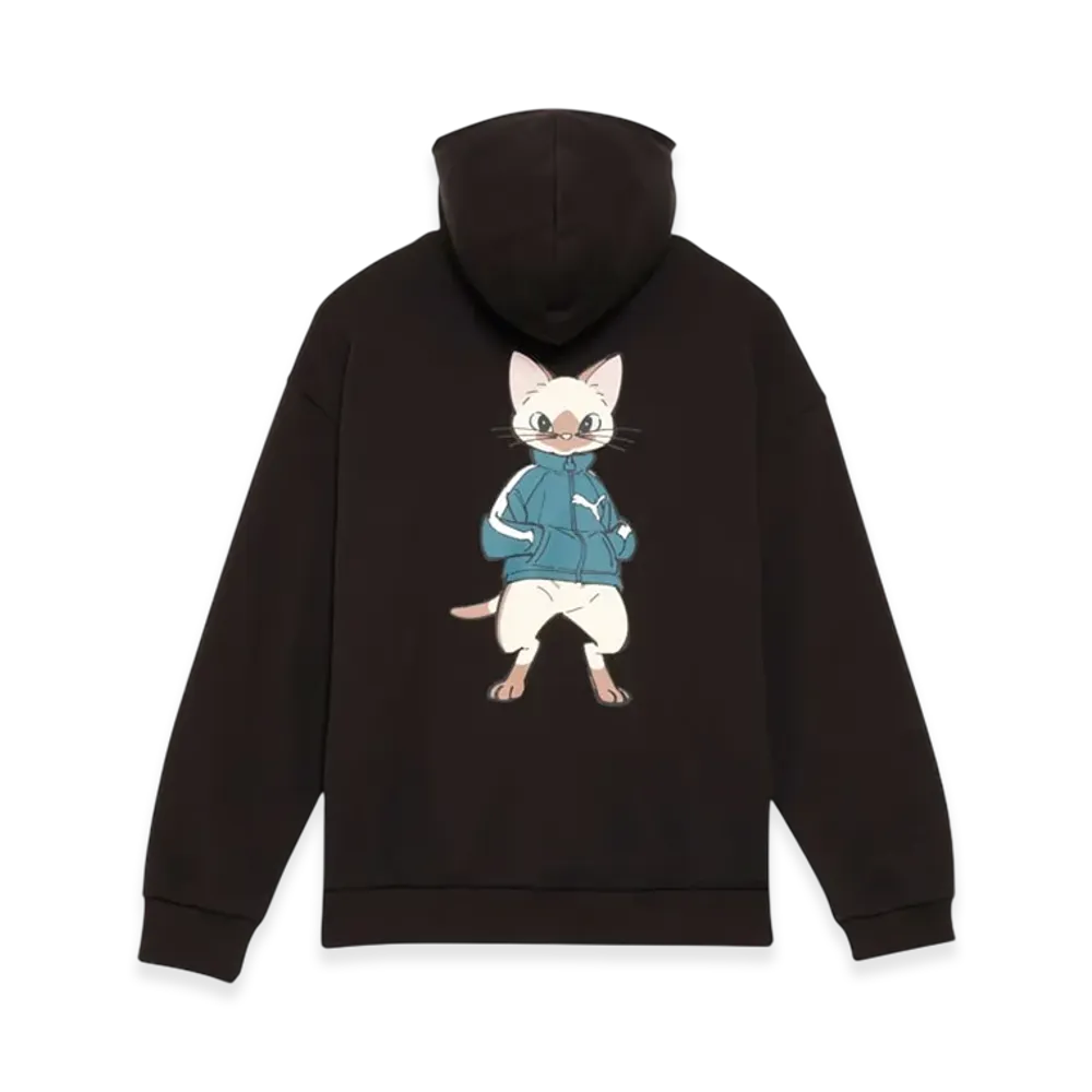 PUMA x Monster Hunter Wilds Felyne T7 Hoodie "PUMA Black"