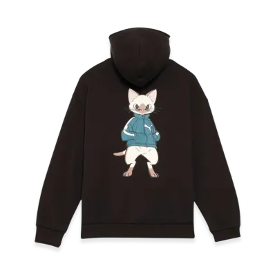 PUMA x Monster Hunter Wilds Felyne T7 Hoodie "PUMA Black"