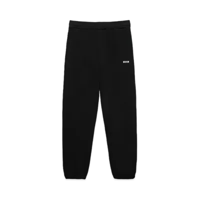 MSGM Solid Colour Cotton Track Pants "Black"