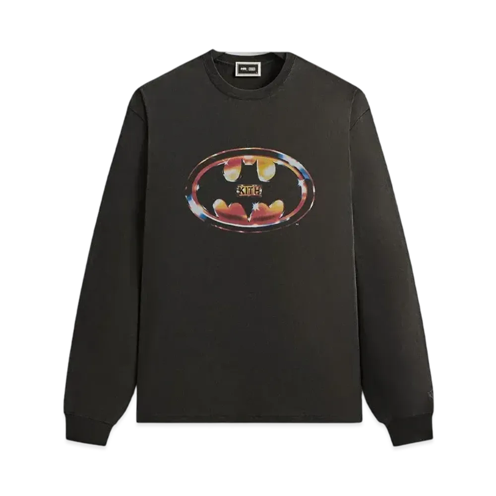 Kith x Batman Logo Vintage Long Sleeve Tee "Black"