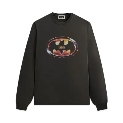 Kith x Batman Logo Vintage Long Sleeve Tee "Black"