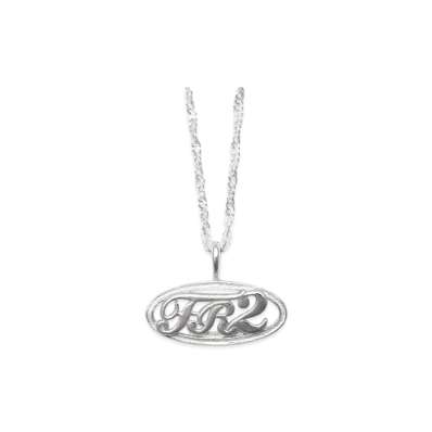 FR2 x Needis Collaboration With #Fr2 Oval Necklace "Silver"