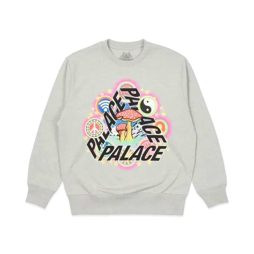 PALACE 5G Crew "Grey Marl"