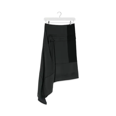 LEMAIRE Women's Pleated Skirt "Slate Grey"