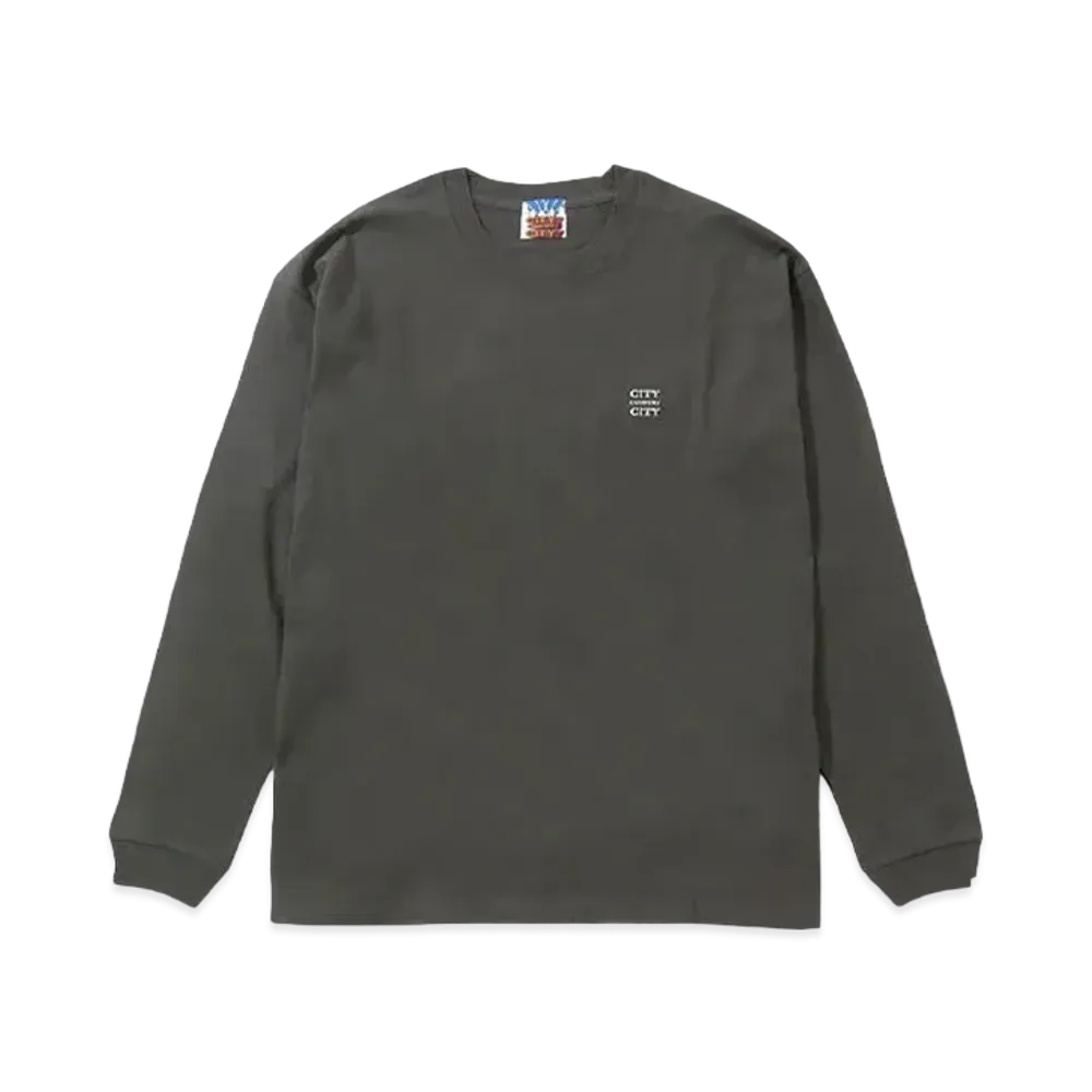 CITY COUNTRY CITY EMBROIDERED LOGO COTTON L/S T-SHIRT "C GRAY"