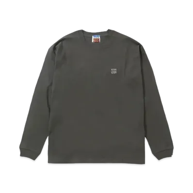 CITY COUNTRY CITY EMBROIDERED LOGO COTTON L/S T-SHIRT "C GRAY"