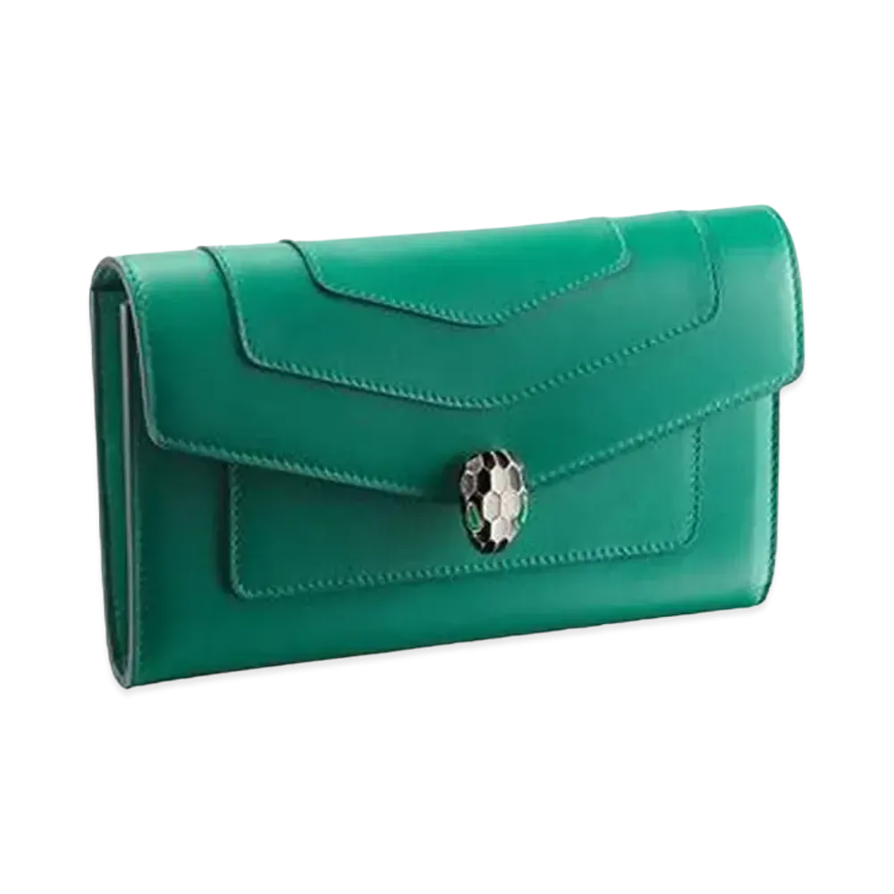 BVLGARI Serpenti Forever Large Wallet "Green"