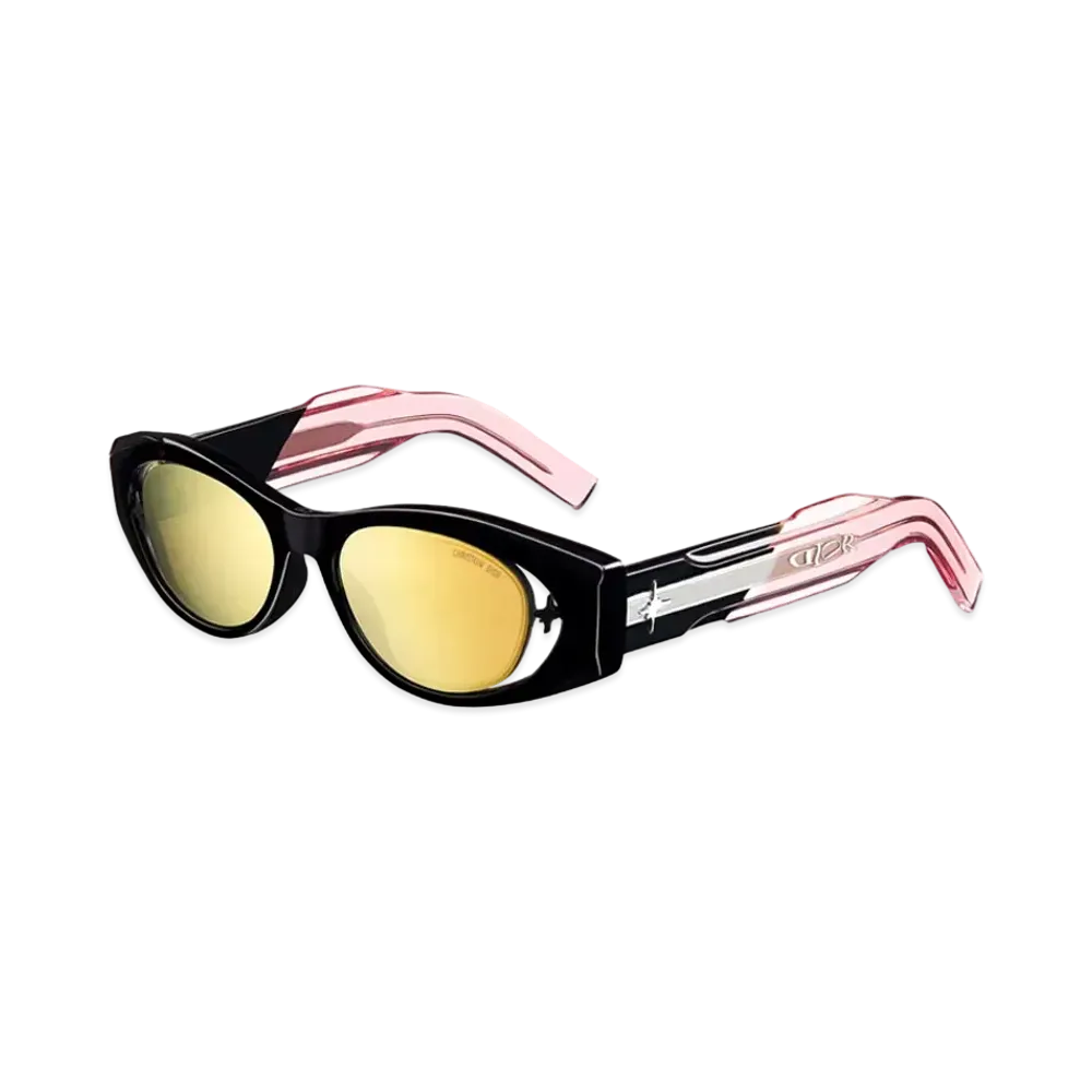 Dior x LEWIS HAMILTON Dior+ S1I Rectangular Sunglasses "Black/Transparent Pink"