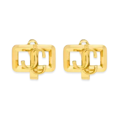 Jimmy Choo Square JC Earring "Gold"