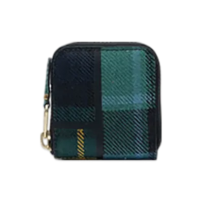 COMME des GARCONS Wallet Tartan Patchwork "Green"