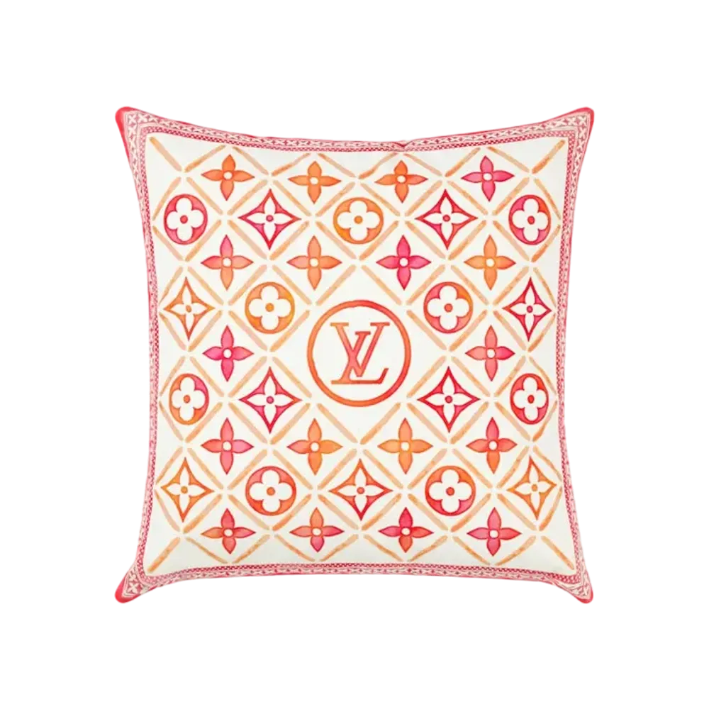 Louis Vuitton LV Tiles Cushion Monogram Tiles Pattern "Coral"