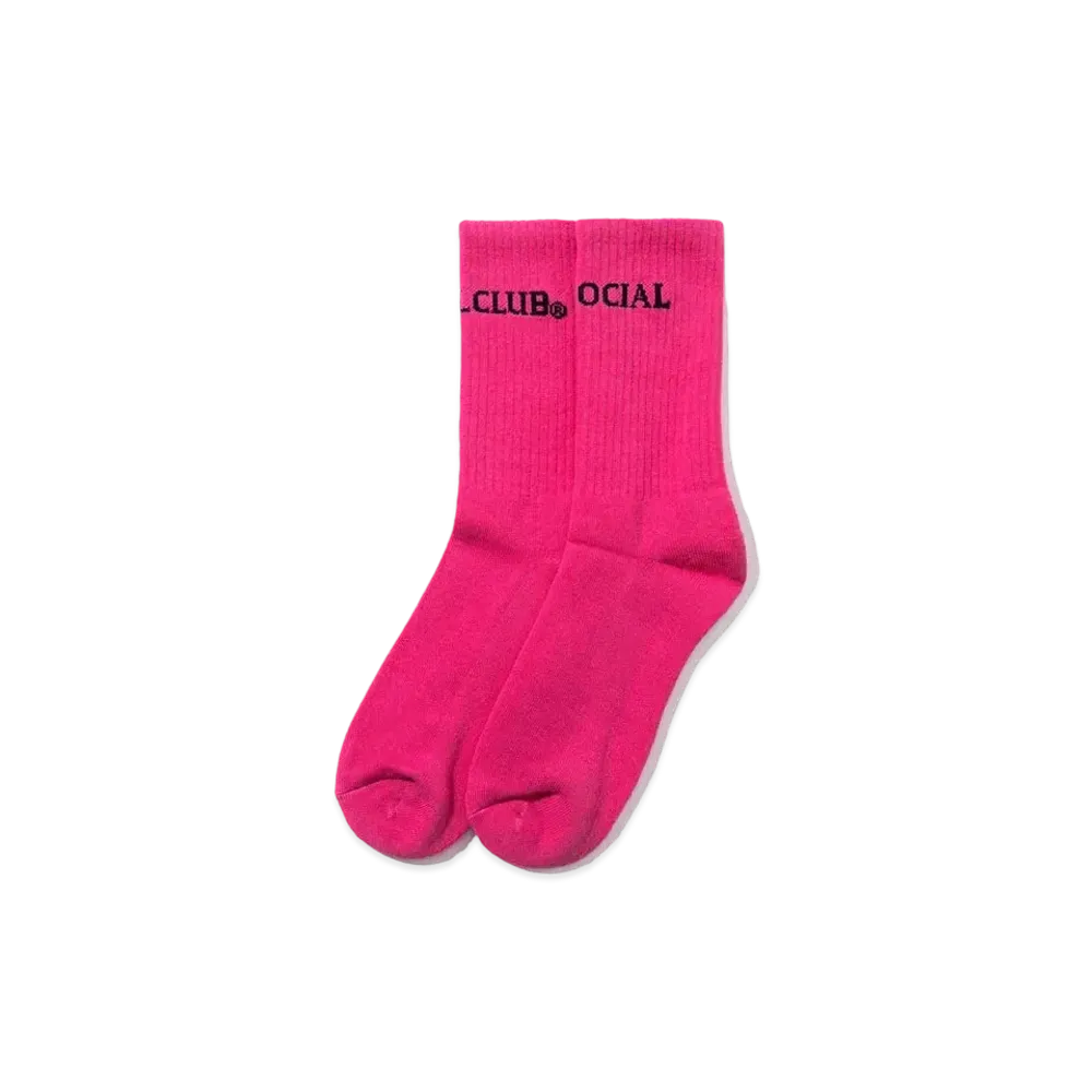 ANTI SOCIAL SOCIAL CLUB FA22 Catchphrase Pink Socks "Pink"
