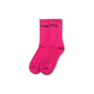 ANTI SOCIAL SOCIAL CLUB FA22 Catchphrase Pink Socks "Pink"