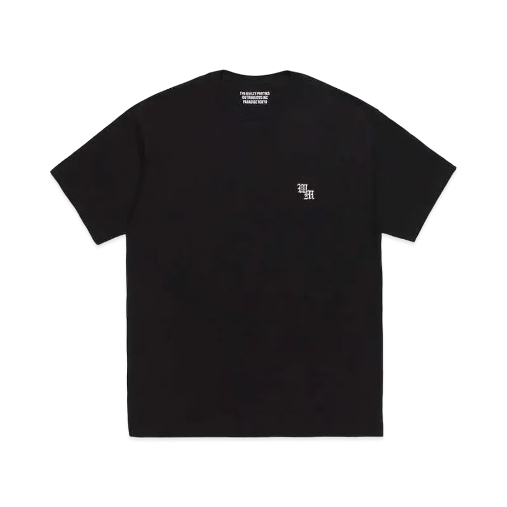 WACKO MARIA Embroidery Crew Neck T-Shirt "Black"