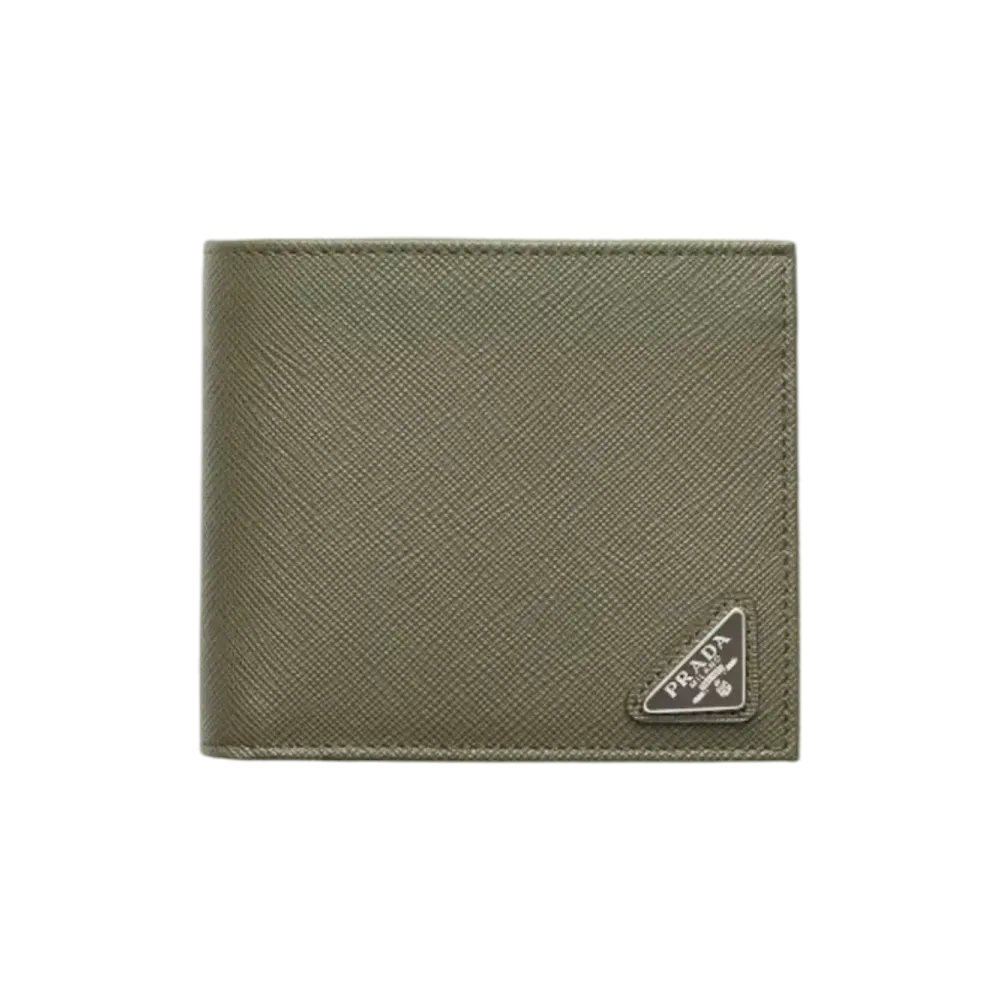 PRADA Saffiano Leather Wallet with Coin Purse "Green"