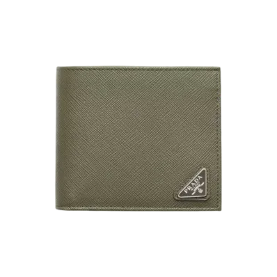 PRADA Saffiano Leather Wallet with Coin Purse "Green"