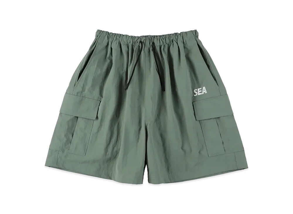 WIND AND SEA Nylon Cargo Shorts "Sage"