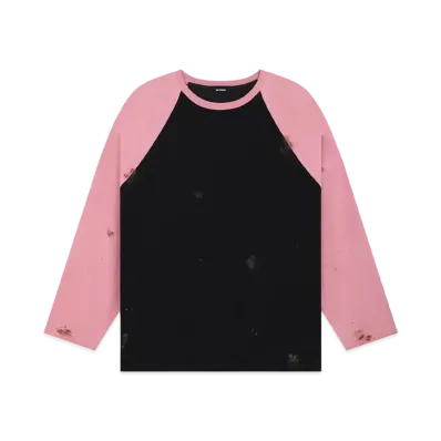 WE11DONE Raglan T-shirt "Neon Pink"