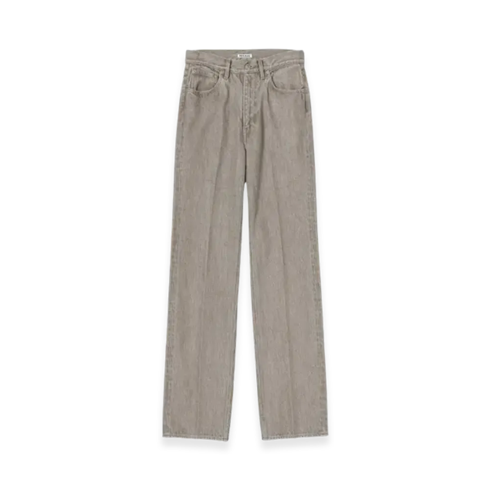 AURALEE Hard Twist Faded Brown Denim 5P Pants "Mocha Brown"