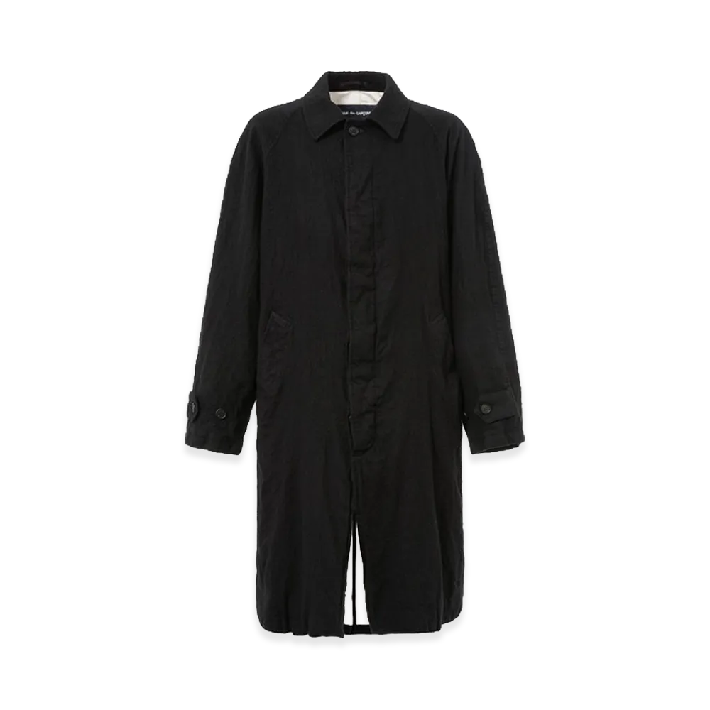 COMME des GARCONS HOMME Wool Serge Coat "Black"