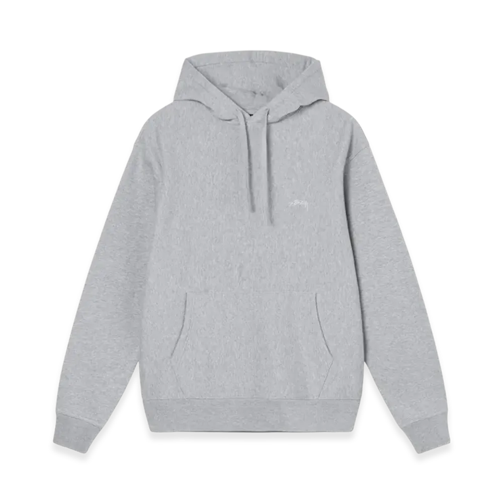 Stussy Stock Logo Hoodie "Grey Heather"