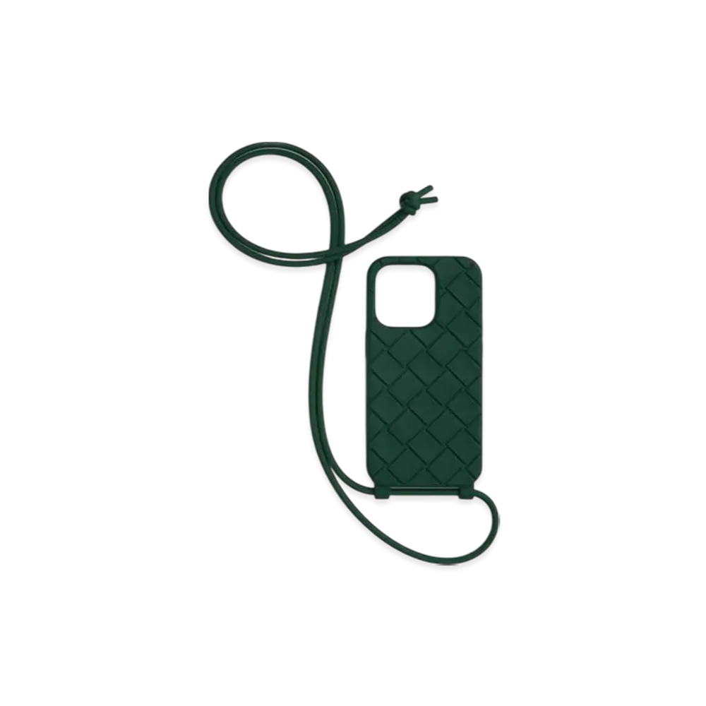 Bottega Veneta Strap Tech Rubber Iphone 14 Pro Case "Emerald Green"