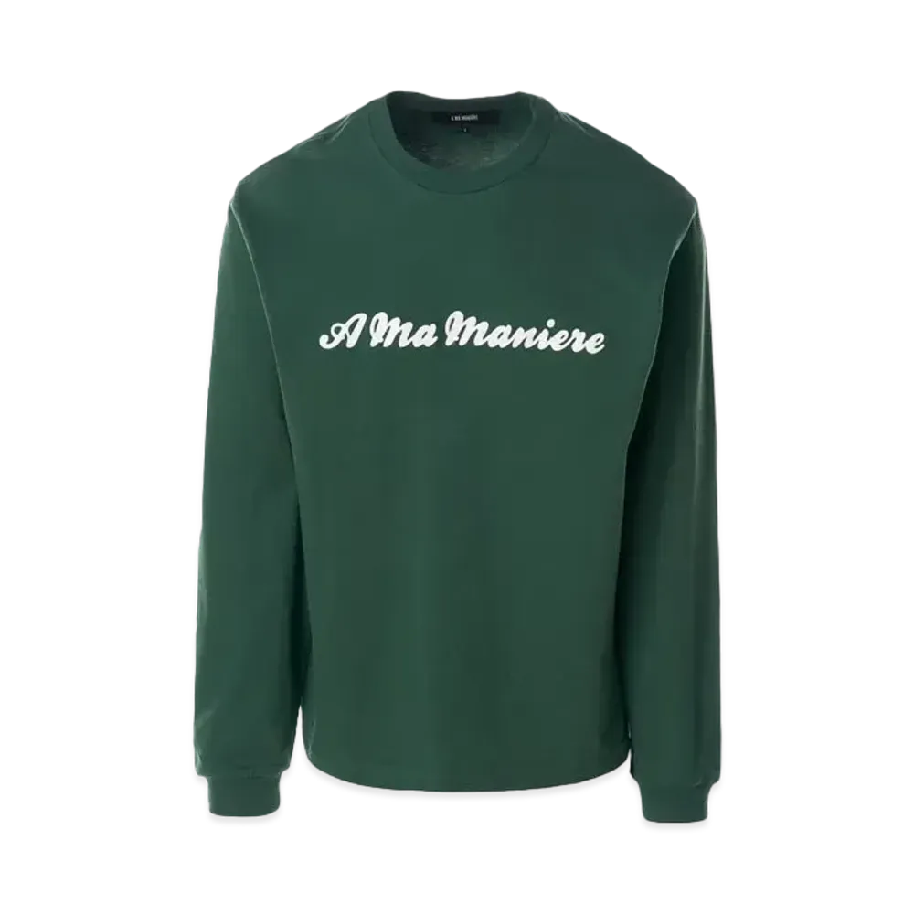 Nike JORDAN x A Ma Maniere Script Long Sleeve T-shirt "Green"