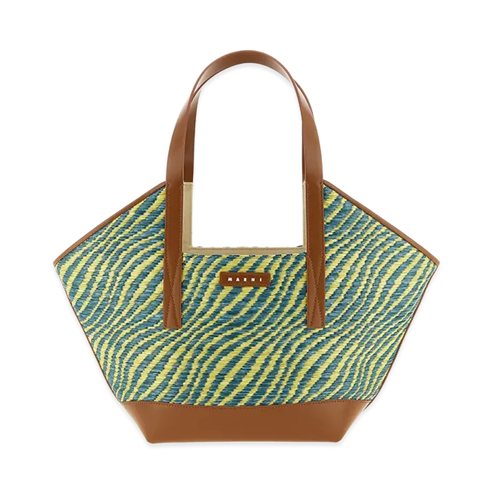 MARNI Women's 'Waves Piccola' Shopping Bag "Green"