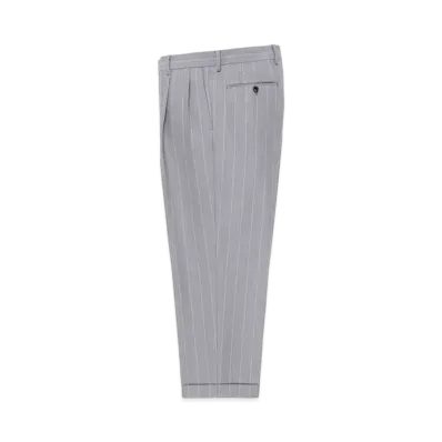 WACKO MARIA Dormeuil / Striped Double Pleated Trousers "Light Purple"