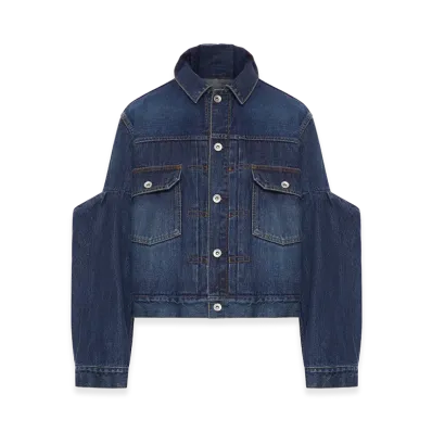 sacai Women's Cotton Denim Jacket "Blue"
