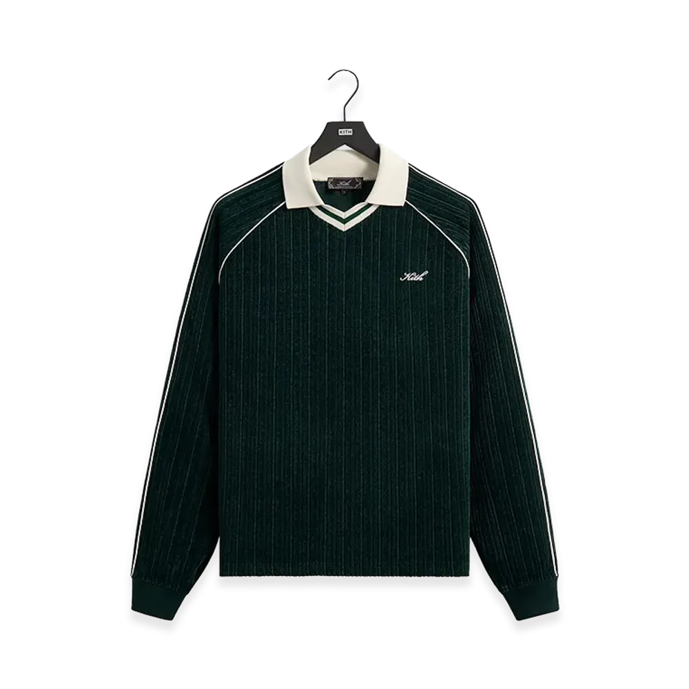 Kith Velvet Corduroy Long Sleeve Trevor Polo "Stadium"