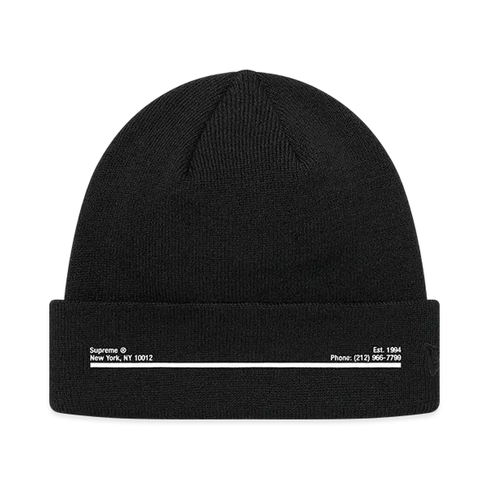 Supreme New Era Shop Beanie "Black"