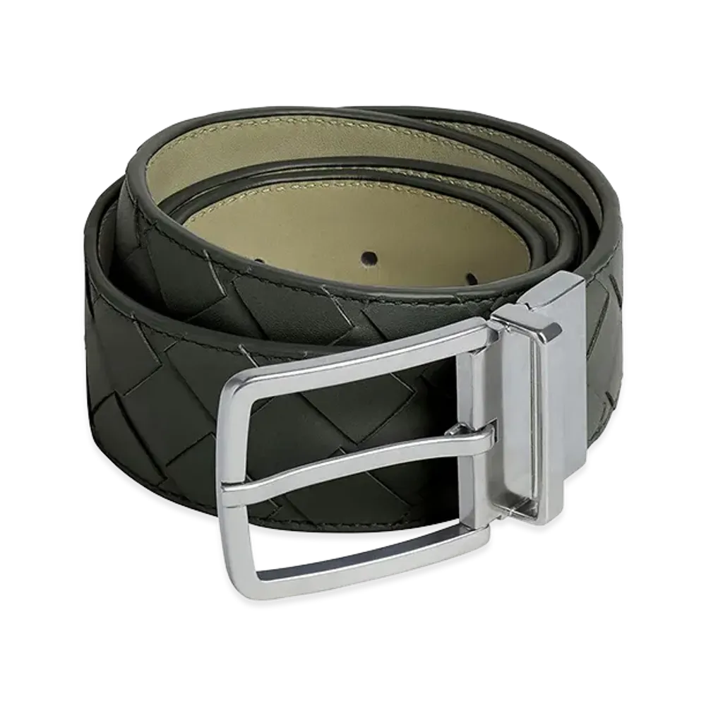 Bottega Veneta Dark Green Leather Belt "Dark Green"