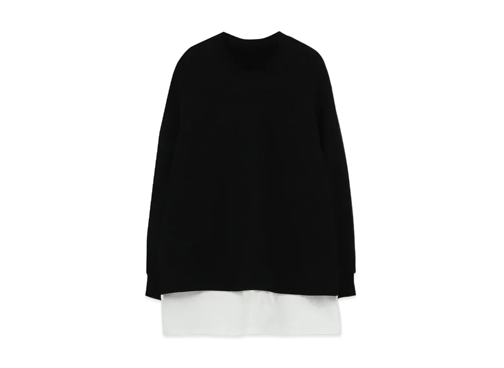 Yohji Yamamoto Y's DENSED FLEECE CUT AND SEWN COMBINATION B "Black"