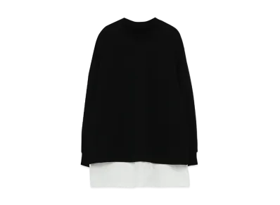 Yohji Yamamoto Y's DENSED FLEECE CUT AND SEWN COMBINATION B "Black"