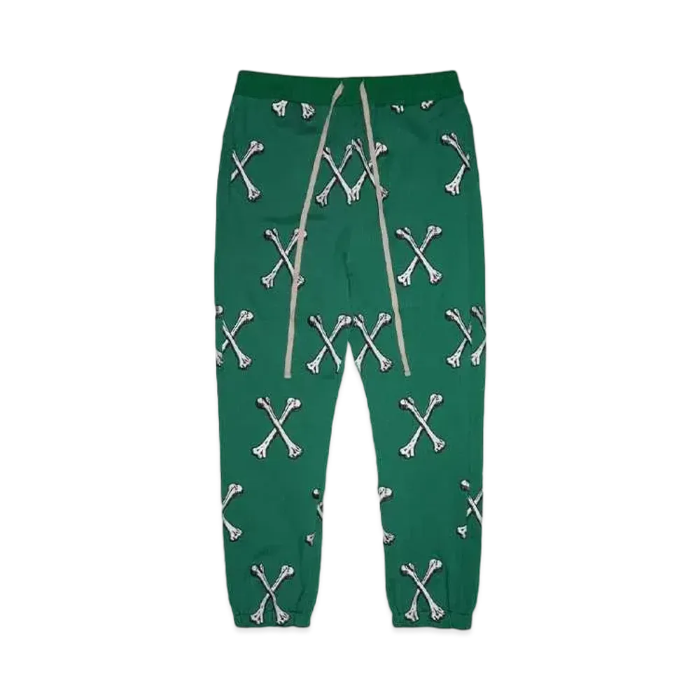 MAYO MAYO CROSS BONES EMBROIDERY SWEAT PANTS "GREEN"