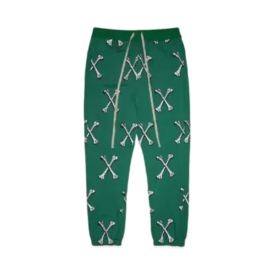MAYO MAYO CROSS BONES EMBROIDERY SWEAT PANTS "GREEN"