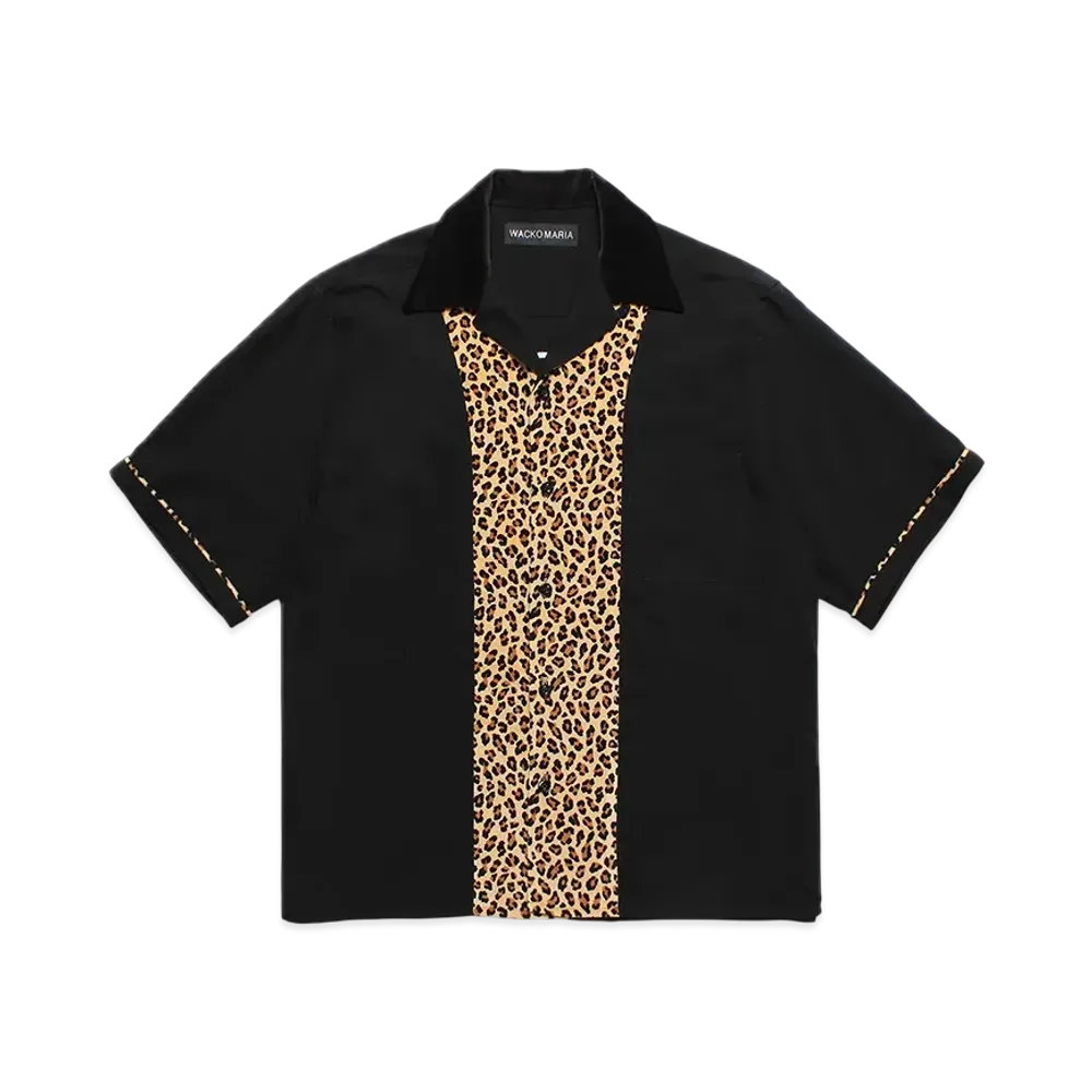 WACKO MARIA Switching 50's Open Collar Shirt "Black"