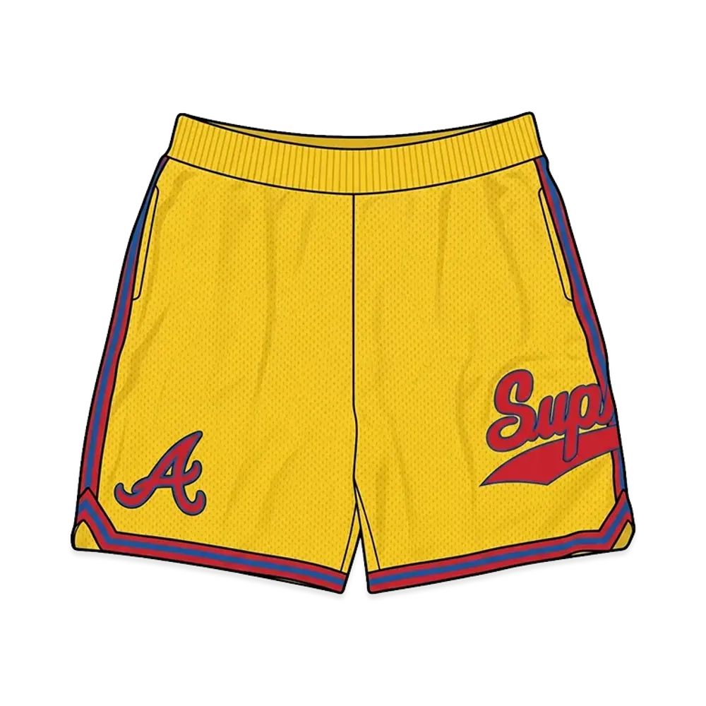 Supreme x Mitchell & Ness Teams Basketball Short "Yellow"