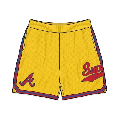 Supreme x Mitchell & Ness Teams Basketball Short "Yellow"