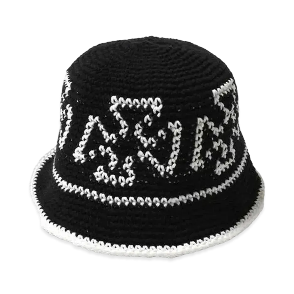 MFC STORE x made in KEY Iron Cross Crochet Hat "Black"