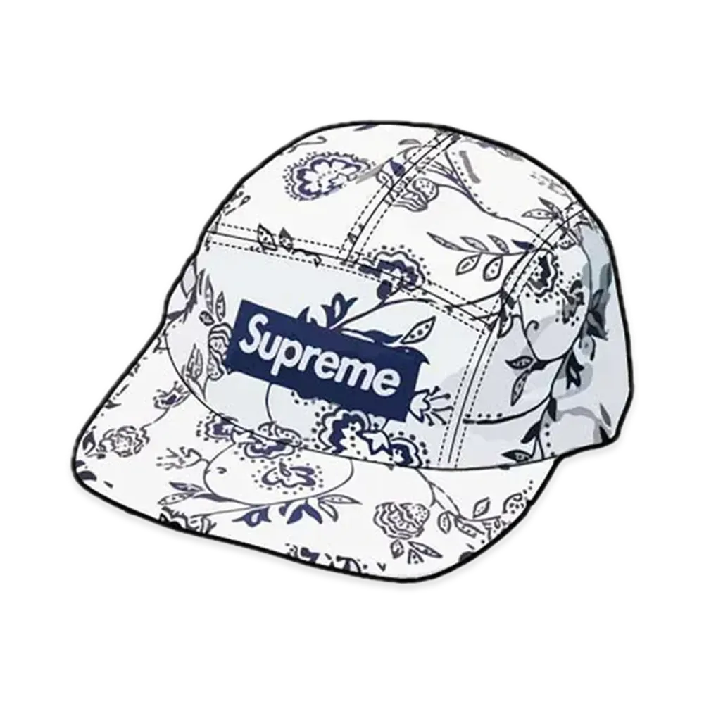 Supreme Floral Jacquard Camp Cap "White"