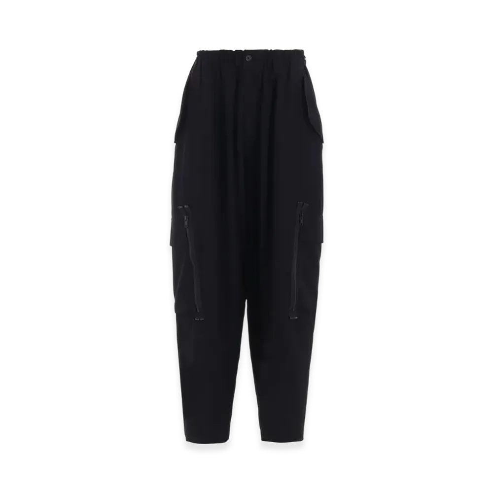 S'YTE Pe/Gabardine Zipper-Taped Cargo Pants "Black"