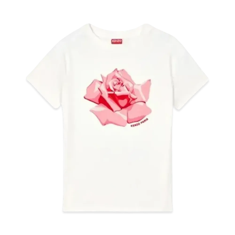 KENZO 'ROSE' Classic T-shirt "Off White"