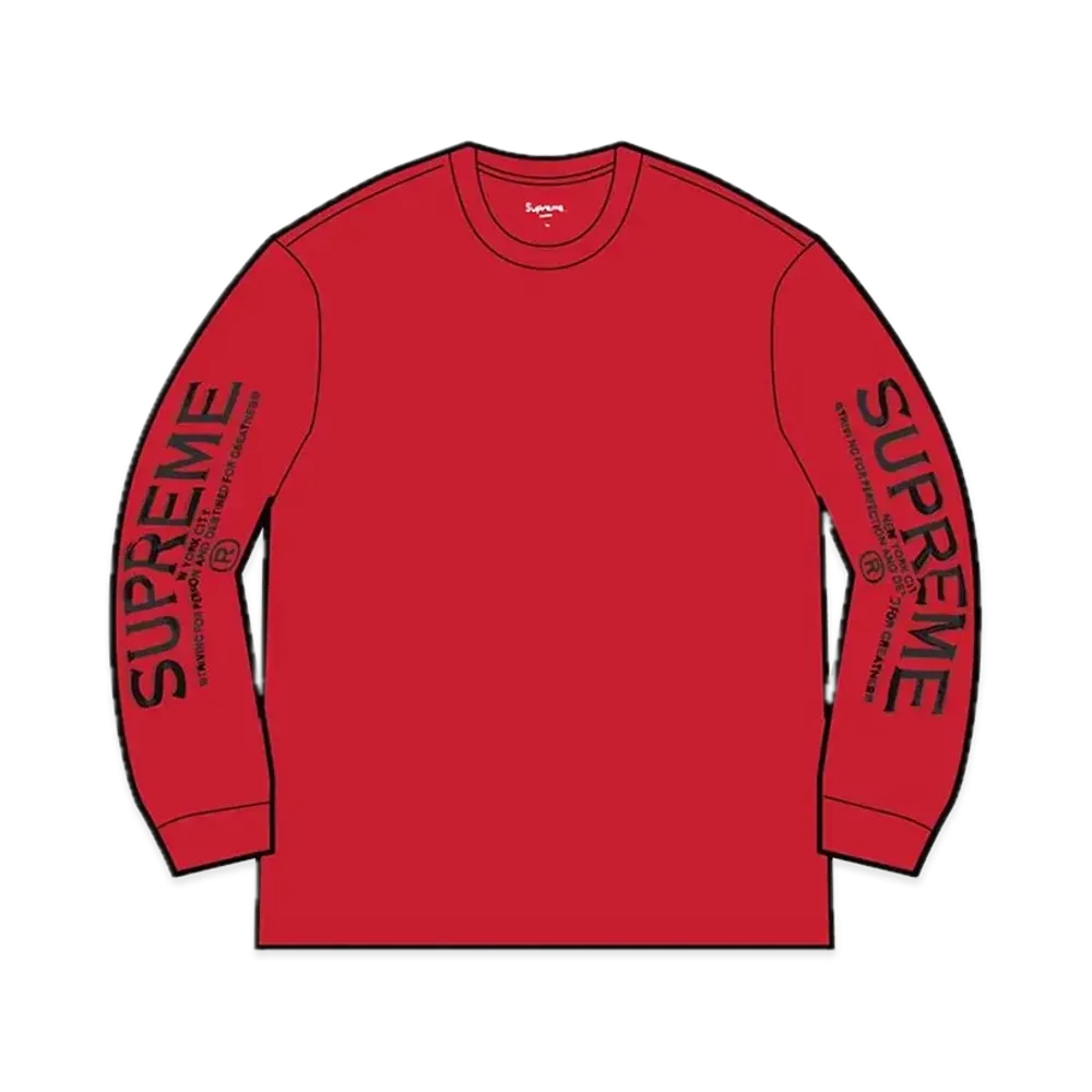 Supreme Intarsia Sleeve L/S Top "Red"