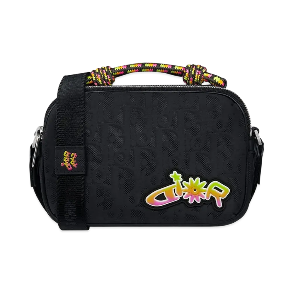 Dior x Lewis Hamilton Zipped Bag Mini in Dior Oblique Nylon "Black/Multicolor"