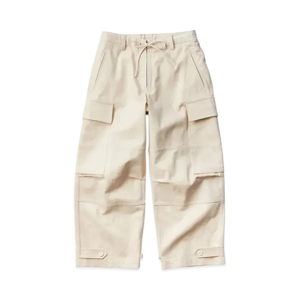 KURO Zip-Up Cargo Pants "White"